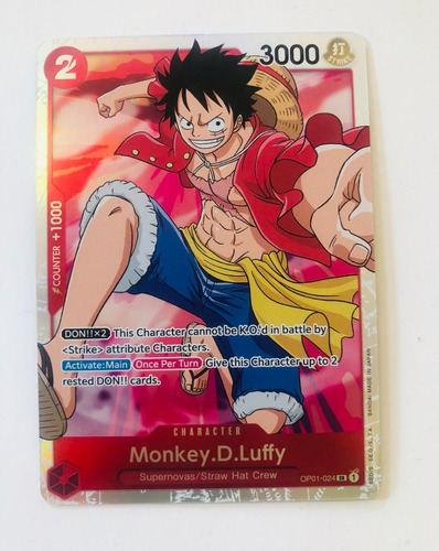 Monkey.d.luffy Op01-024. Super Rare. One Piece Tcg.