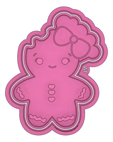 Cortador De Galleta Ginger Mordido Navidad 10cm