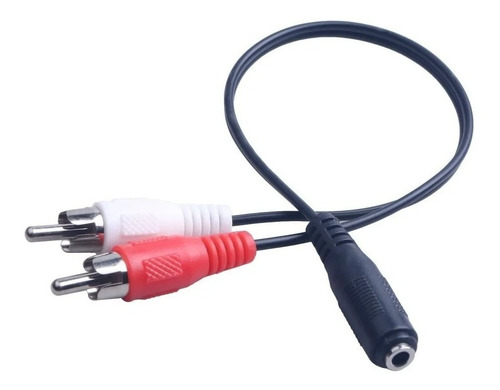 Imagen 3 de 4 de Cable Convertidor De Auxiliar Estereo 3.5mm Jack Hembra A 2
