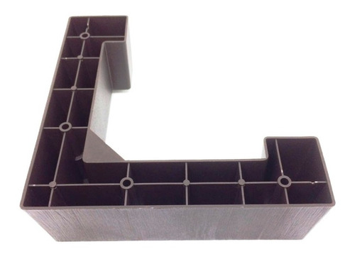 Imagem 4 de 5 de Kit 12 Pé Cantoneira De Sofá Tabaco 18x6cm Com Parafusos