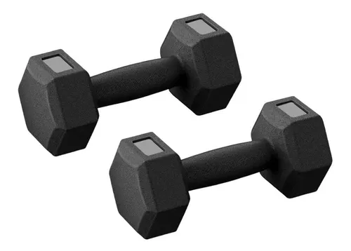 comprar Par De Halteres Dumbell Cement Sextavado Bonafit 8kg Preto