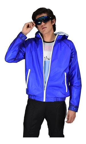 Jacket Bomber Neon Azul Hombre