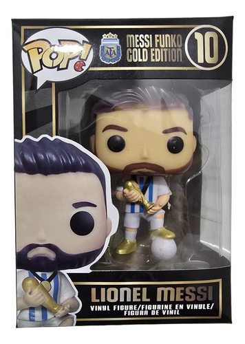 Messi Argentina Funko 10 Gold Edition Qatar 2022 Cup Medal
