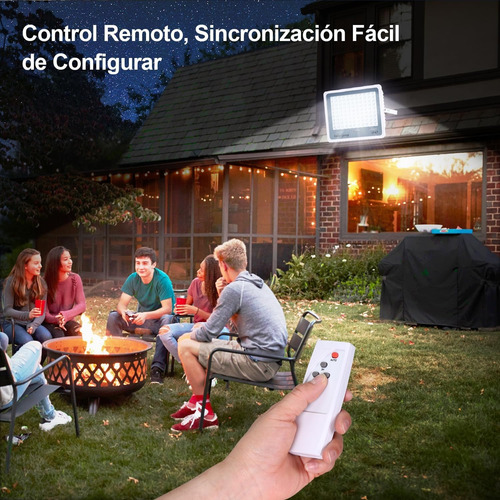 Reflector Lámpara Solar Led 500w Recargable Para Jardin Blanco