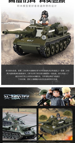 Set De Maquetas De Tanques Con Bloques De Construcción