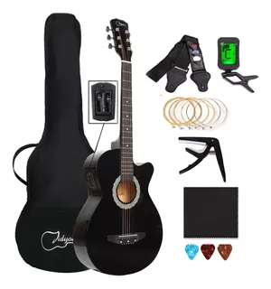 Jidyous-guitarra Acústica De 38 Inch,con Funda Y Accesorios