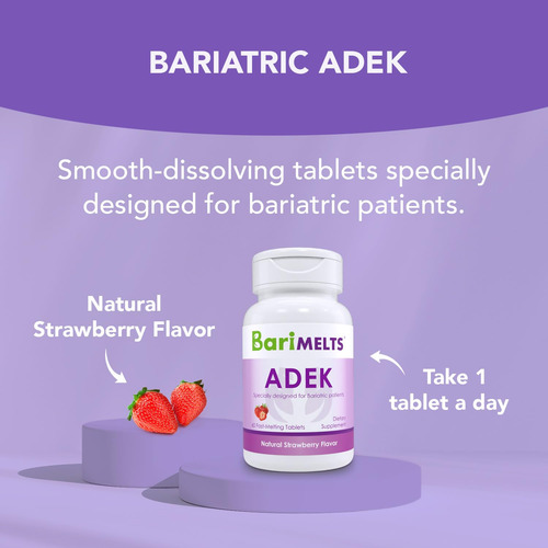 Suplemento Barimelts Adek, Suprimento De 1 Mês Com 60 Compri