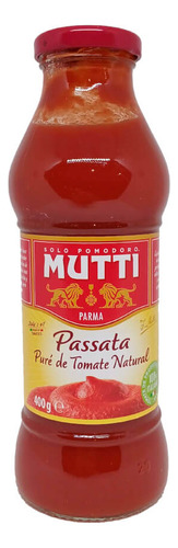 Puré De Tomate 400grs Mutti Passata Naturale Doce
