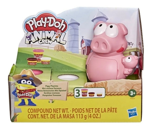 Imagem 1 de 1 de Play Doh Animal Crew Porquinhos Travessos Com 3 Potes Hasbro