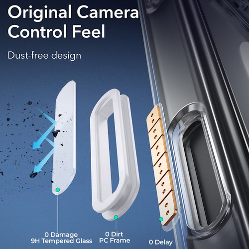 Capa iPhone 16 Pro Max Esr Com Botão Câmera Transparente