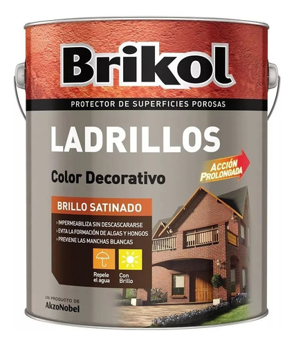 Brikol Ladrillos Impermeable Exterior Interior 4l Pintyanina