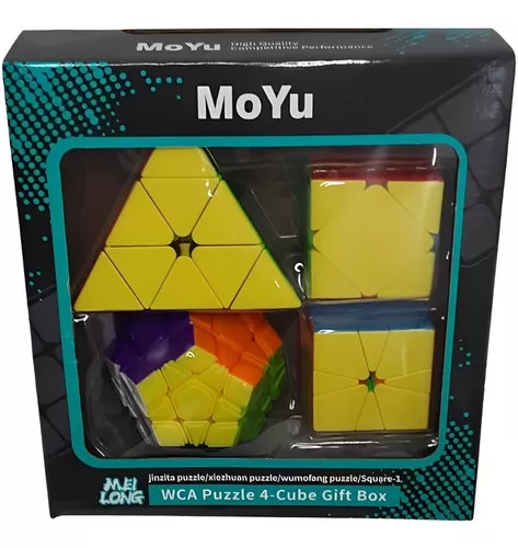 Kit 4 Cubos Mágico Pyraminx Megaminx Skewb Square Envio Ja