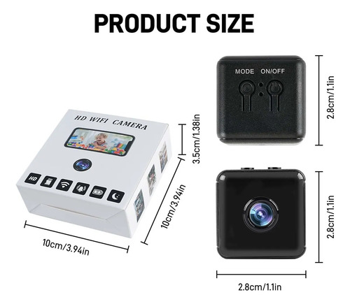 Mini Cámara Espía Full Hd 1080p Wifi Cámara De Seguridad Batería Recargable Mini Cámara De Visión Nocturna