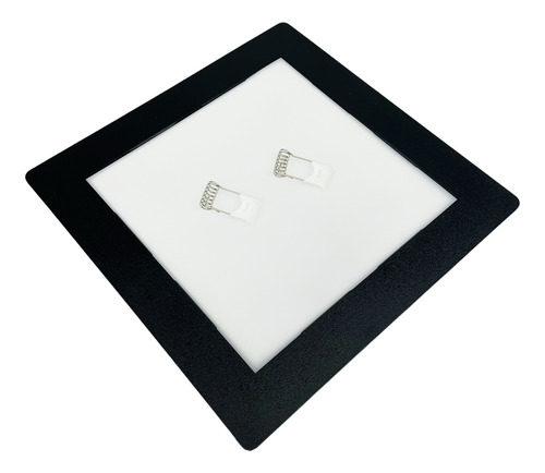 Plafon Painel Embutir Quadrado Preto 21x21 18w 4000k Avant