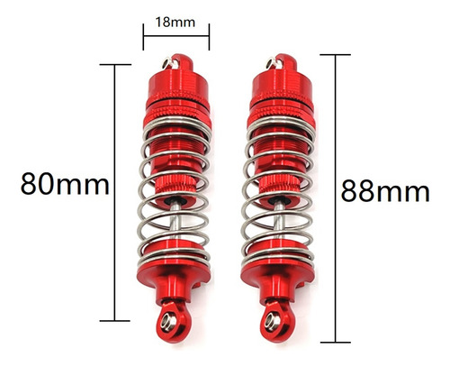 Amortiguador De Aceite Metálico X5 Para 104016 104018 1/10 R