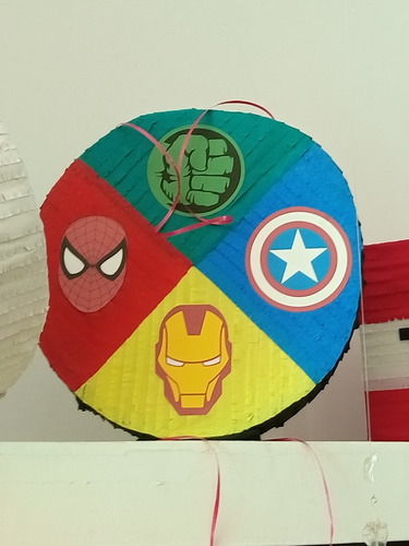 Piñata Avengers Artesanal Vengadores Personajes Cumpleaños 