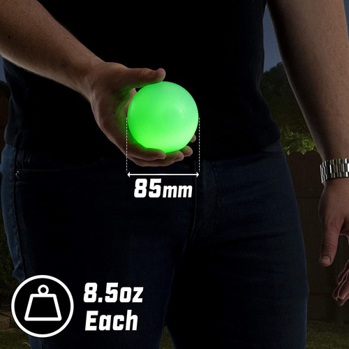 Gosports 100mm Led Bocce Ball Set - Incluye 8 Luz Aa