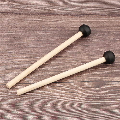 2 Piezas De Baquetas De Percusión Con Mango De Cabeza Plana
