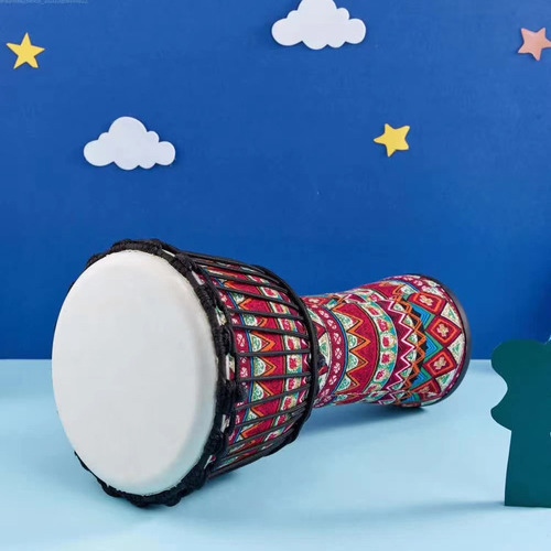 Djembe De Tambor Africano Con Patrones Africanos, Arte Portá