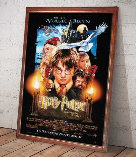 Harry Potter Y La Piedra Filosofal Poster Enmarcado