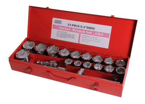 Juego Caja Set Dados 3/4 Profesional 21 Piezas Camion Auto