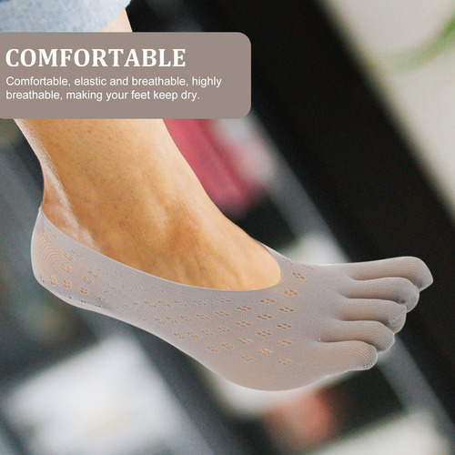 5 Pares De Calcetines Transpirables De Corte Bajo Para Mujer