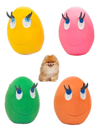 Lanco Squeaky Dog Toys Bolas Huevos - Extra Pequeño (2.5) - 