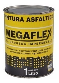 Pintura Asfáltica Base Solvente Megaflex 1 Litro