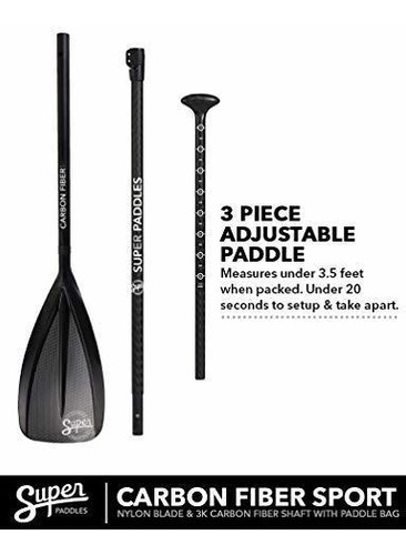 Fibra De Carbono Sup Paddle - 3-piece Ajustable Stand Up Pad