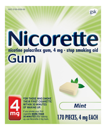 Nicorette Mint Chicle De 4 Mg 170 Ct