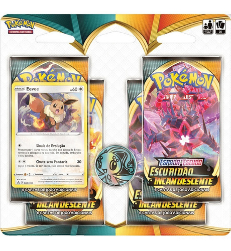 Card Game Pokémon Tcg Blister Escuridão Incandescente Eevee