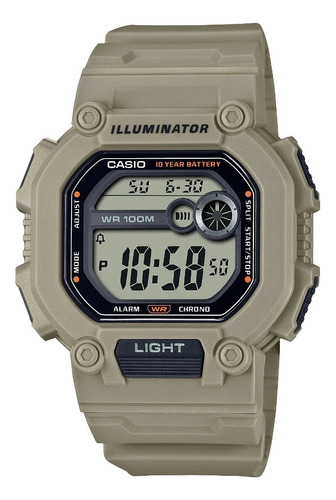 Reloj Casio Digital W-737hx Original Para Caballero E-watch Color de la correa Beige