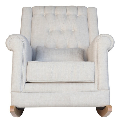 Sillón Mecedora De Lactancia Divano Arena Color Natural