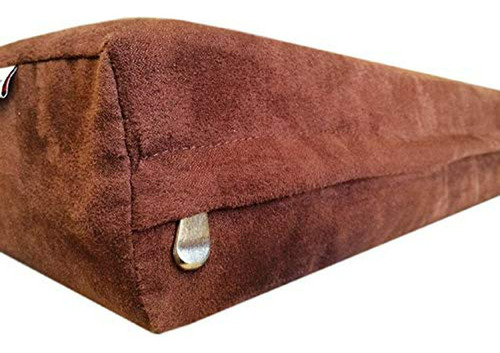 Funda De Lujo Para Cama De Perro Lavable En Microsuede Marró