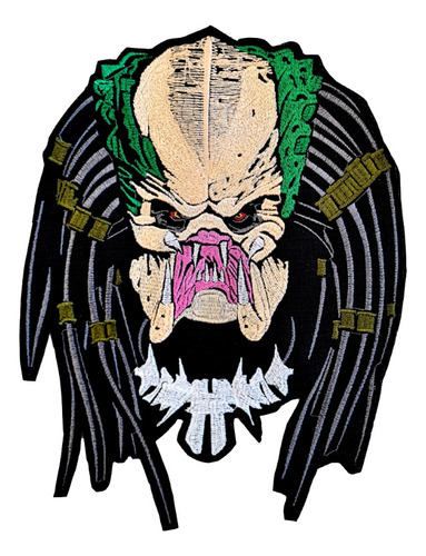 Parche Bordado Cara Depredador Predator Espalda Grande Alien