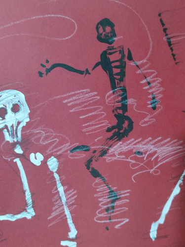 Antiguo Dibujo Firma Jean Michel Basquiat