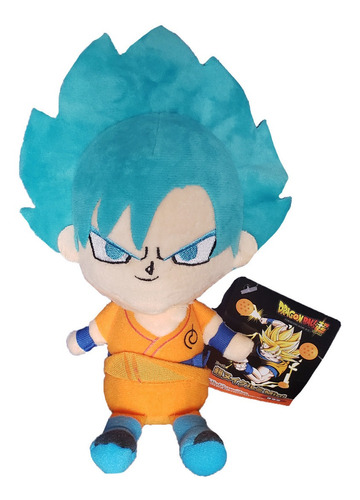 Peluche Dragon Ball Goku Modo Dios Blue 26cm Anime | MercadoLibre