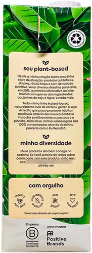 Bebida Vegetal Amêndoa A Tal Da Castanha 1 Litro