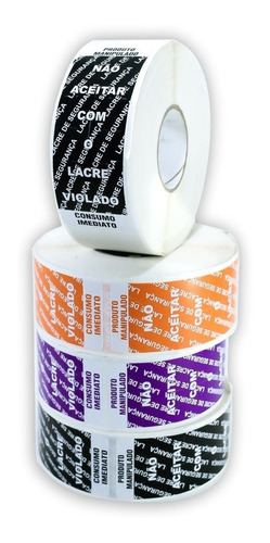 Etiquetas Lacre Segurança Para Delivery Ifood Alimentos Cor Preto Opção Etiquetas