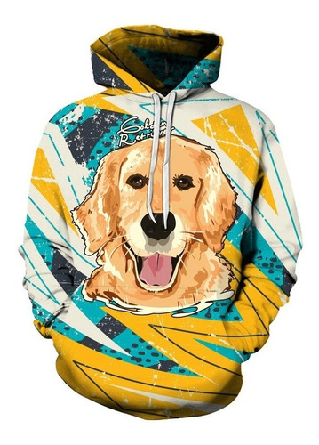 Sudadera Tipo Suelto Color Tinta Diseño Lindo Patrón Perro