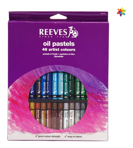 Oleo Pastel Reeves X 48 Colores Surtidos Barrio Norte