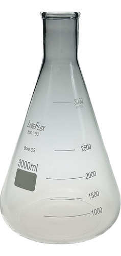 Erlenmeyer Graduado Vidrio 3000ml