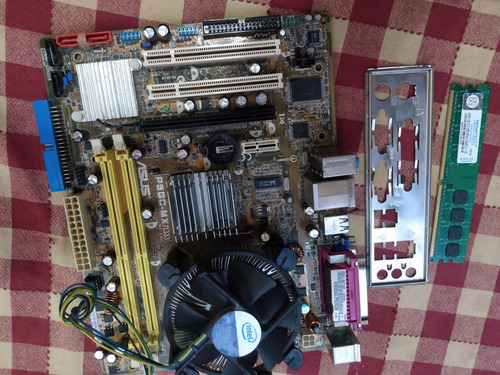Mother Asus Procesador Pentium Dual Core Memoria 1 Gb Cooler Amarillo (Usado)