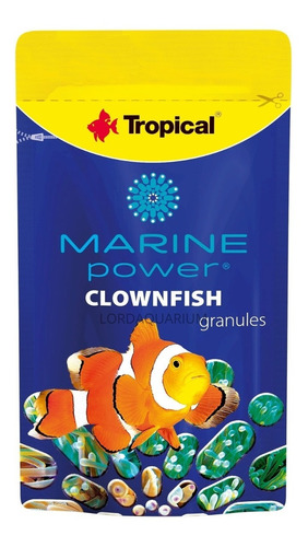 Ração Tropical Clownfish 15g Marine Power Para Peixe Palhaço