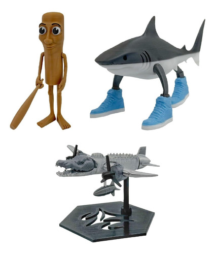 3 Tralalelo Tralala Juguete Figuras,tung Tung Tung Sahur Toy