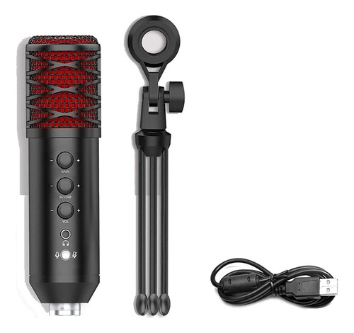 Microfono Usb Para Computadora Condensador Medio Video