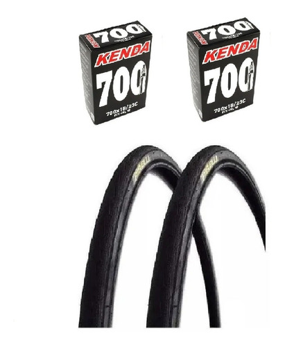 Par Pneu Tornado Pirelli 700x25 + Par Câmara Kenda De Ar 700