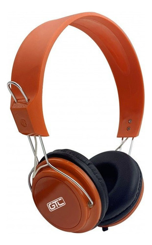 Auricular Estereo Con Microfono Gtc Hsg-182 Color Naranja