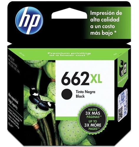 Cartucho Hp Num 662xl Negro 6.5ml Cz105al