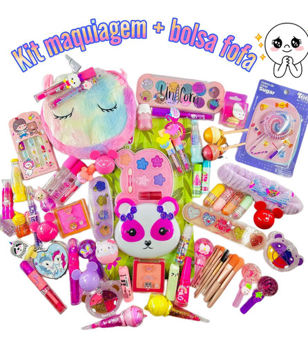 Kit Maleta De Maquiagem Completa Infantil Tendência Make Up Cor Colorido